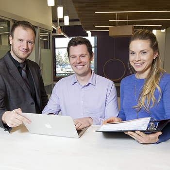 Thomas Ferguson, Reid Whitlock and Michelle Di Nella
