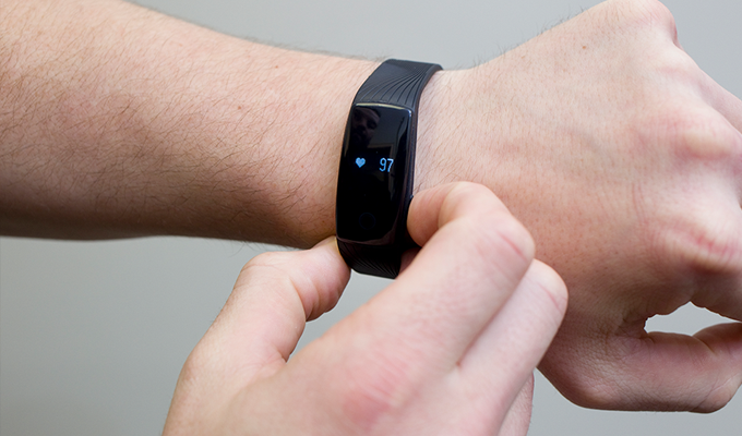 Photo of Zenon Schwabiuk modelling his new wristwatch