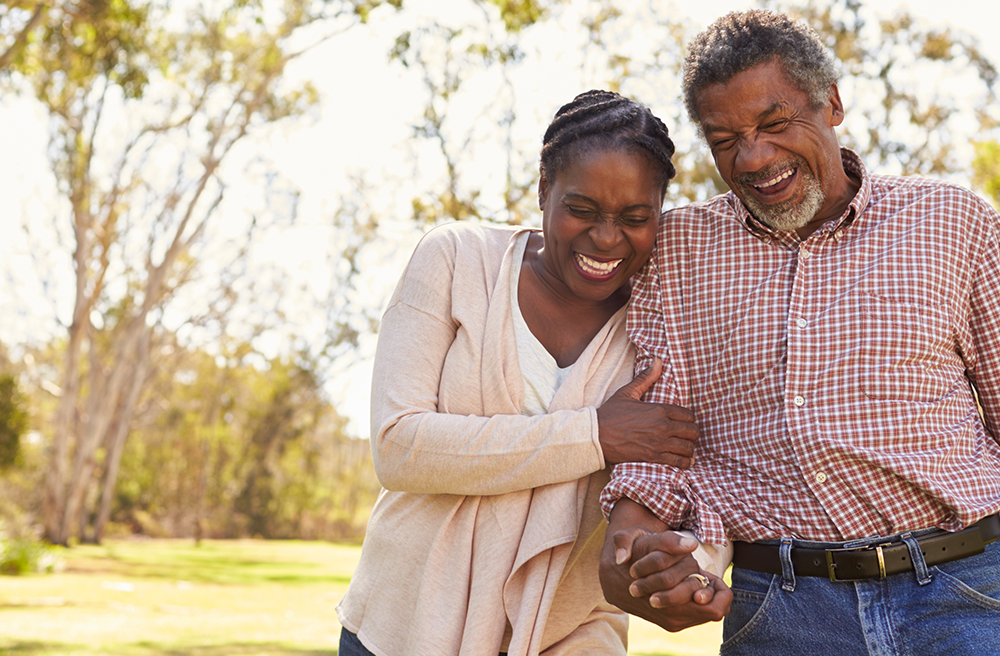 Photo of a middle age couple smiling